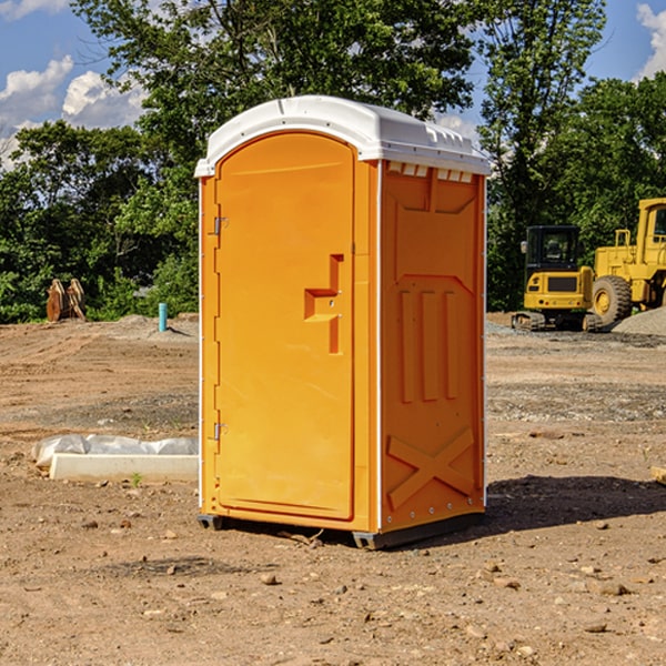 what is the maximum capacity for a single portable restroom in Gilboa OH